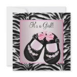 Pink Black Shoes Pink Zebra Baby Girl Shower