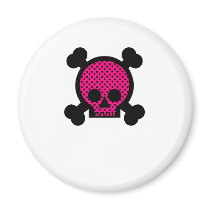 Pink & Black Skull Magnets