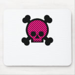 Pink & Black Skull Mouse Pad