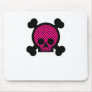 Pink & Black Skull Mouse Pad