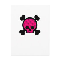 Pink & Black Skull Postcards