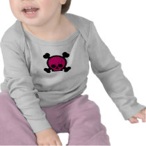 Pink & Black Skull Tee Shirt