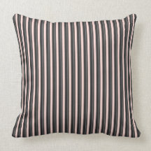 Pink & Black Striped Pillow