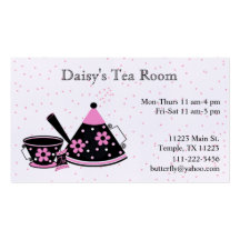 Pink & Black Tea and Coffee Business Card