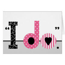 Pink Black Wedding Congratulations Card