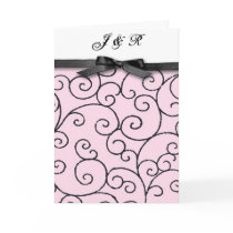 Pink & Black Wedding invitation Cards