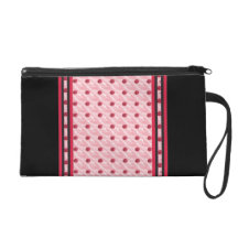 Pink & Black Wristlet Purses
