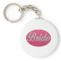 Pink Bling Bride Keychains