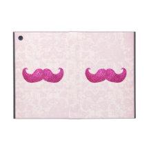 Pink Bling Moustache (Faux Glitter Graphic)