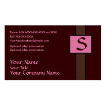 Pink block - chocolate -business card template