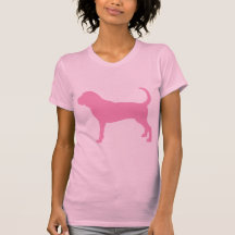 Pink Bloodhound Dog Tee Shirt