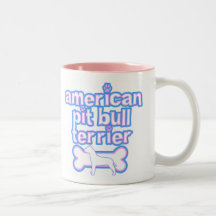 Pink & Blue American Pit Bull Terrier Mug