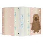 Pink & Blue Chow Chow Baby Book Vinyl Binder