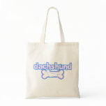 Pink & Blue Dachshund Tote Bag