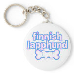 Pink & Blue Finnish Lapphund Key Chain