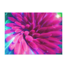 Pink Blue Green Canvas Print Boro Glass Nebula
