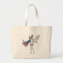 Pink & Blue Hair Pixie In White Bag