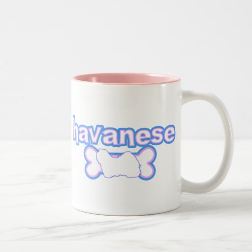 Pink & Blue Havanese Mug