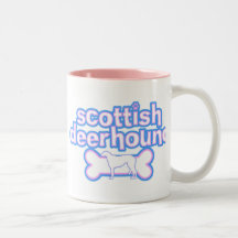Pink & Blue Scottish Deerhound Mug