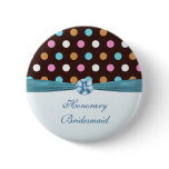 Pink, blue, white polka dot Honorary Bridesmaid