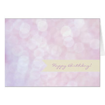 Pink bokeh greeting cards
