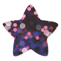 Pink bokeh texture star stickers