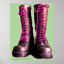 Pink Boots Print