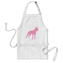 Pink Boston Terrier Dog Gifts Apron