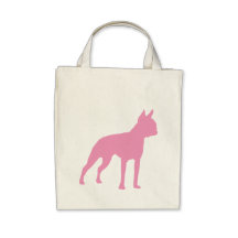 Pink Boston Terrier Dog Gifts Canvas Bag