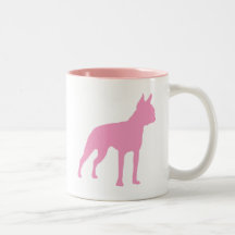 Pink Boston Terrier Dog Gifts Coffee Mugs