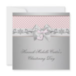 Pink Bow Cross Girls Pink Baptism Chirstening