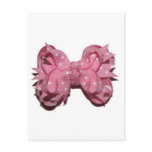 pink bow post cards