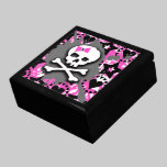 Pink Bow Skull Jewellery Box gift boxes