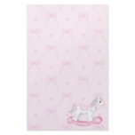 Pink Bows & Rocking Horse Stationery