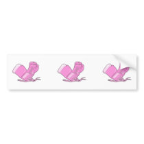 pink boxing gloves vector bumper sticker