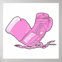 pink boxing gloves vector posters