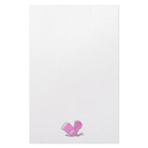 pink boxing gloves vector customized stationery
