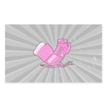 pink boxing gloves vector sticker