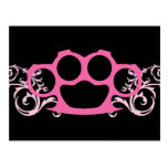 Pink Brass Knuckles Postcard