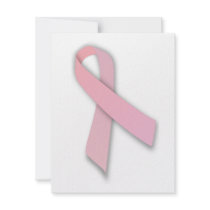 Pink Breast Cancer Awareness Ribbon Personalized Invitations