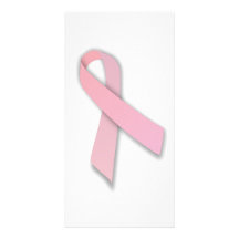 Pink Breast Cancer Awareness Ribbon Photo Card Template
