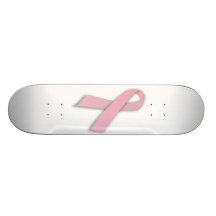 Pink Breast Cancer Awareness Ribbon Skateboards