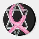 Pink Breast Cancer Survivor Ribbon Fridge Magnets