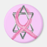 Pink Breast Cancer Survivor Ribbon Refrigerator Magnets
