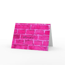 pink brick thank you cards