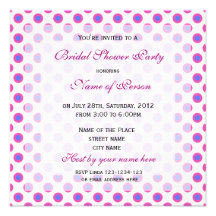Pink bridal shower invitation