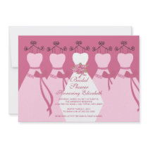 Pink Bride Bridesmaids Bridal Shower Invitation