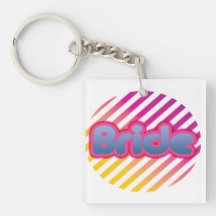 pink bride to be bachelorette wedding bridal party key chains