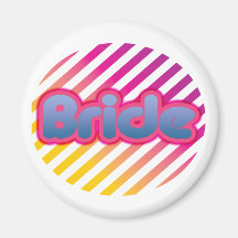 pink bride to be bachelorette wedding bridal party magnet