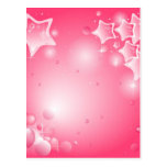 Pink brilliant Star wishes card Post Card